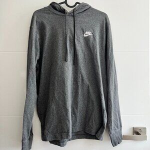 Nike Heathered Grey Drawstring Hoodie